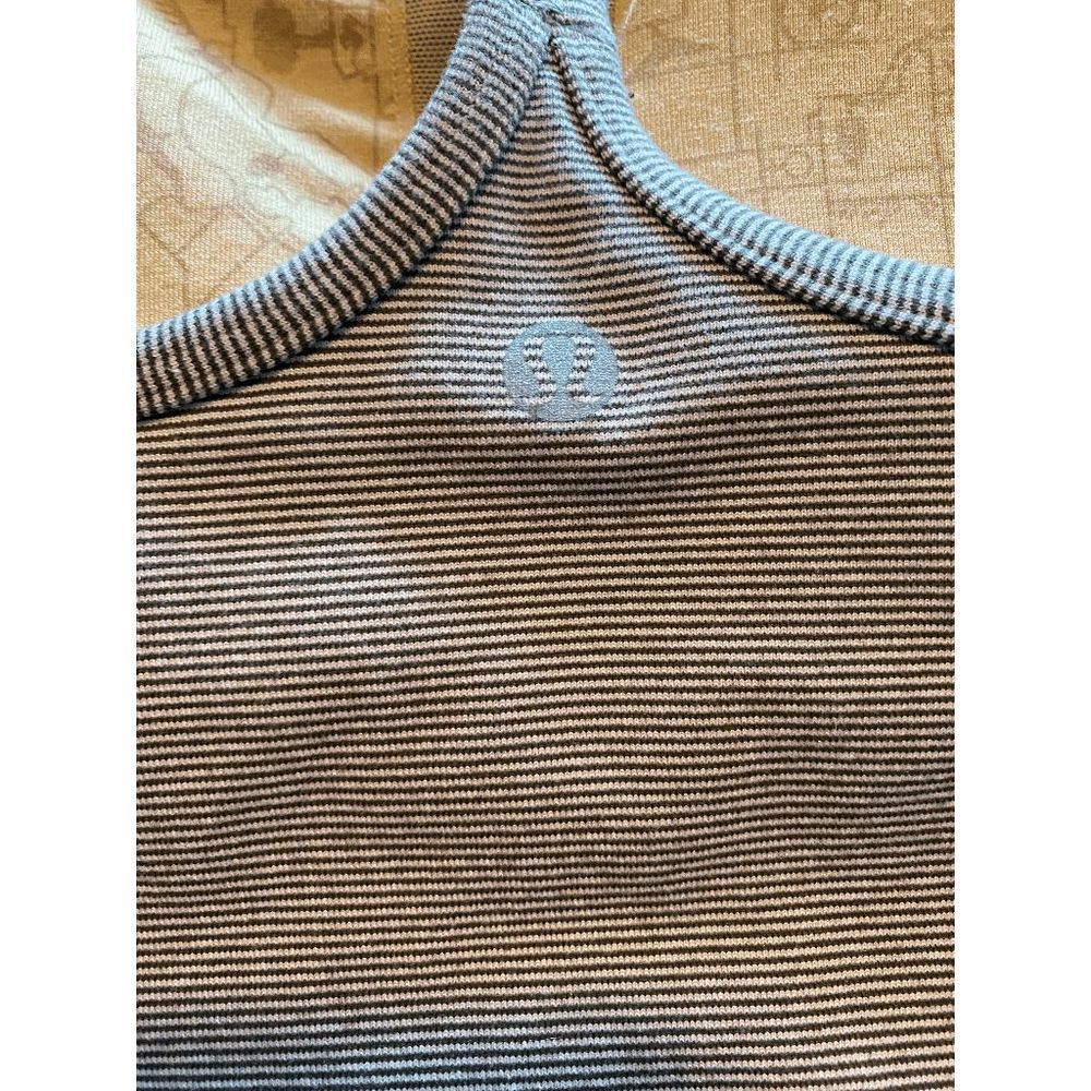 Lululemon Power Y Tank *Luon *Purple Stripe" Size 6 - Picture 6 of 6